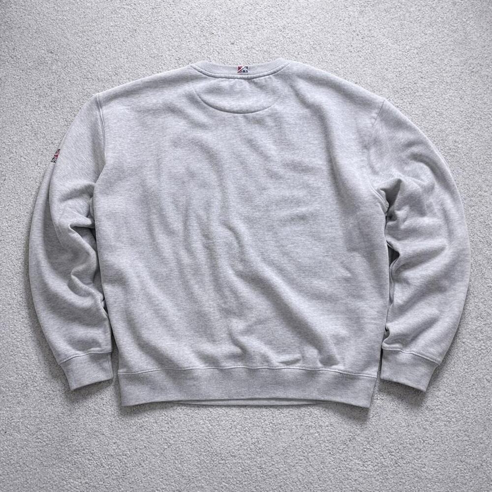 London England UK Flag Crewneck Sweatshirt Mens XL Gray Graphic British Souvenir - Picture 2 of 7